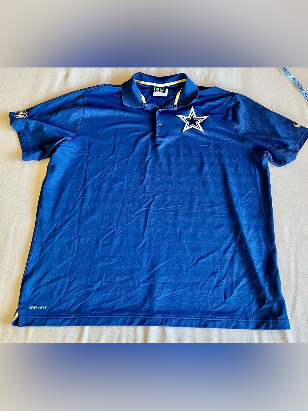 Nike Dri-Fit NFL On Field Apparel Dallas Cowboys Blue Polo Shirt | Size 2XL